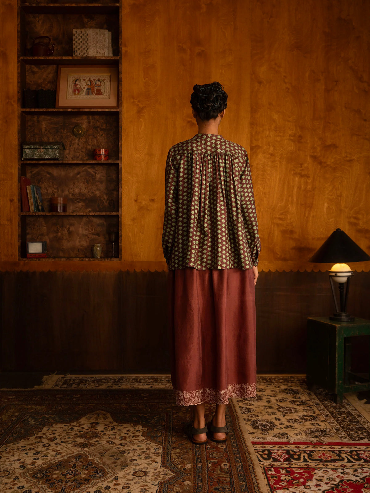 At the Brocante Skirt | Burgundy