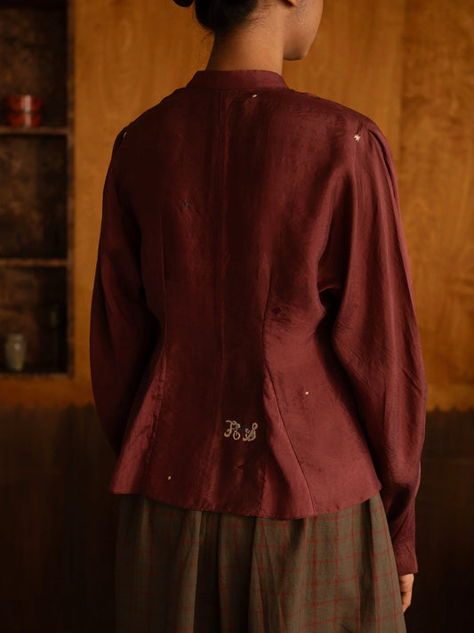 The Modern Victorian Blouse | Burgundy