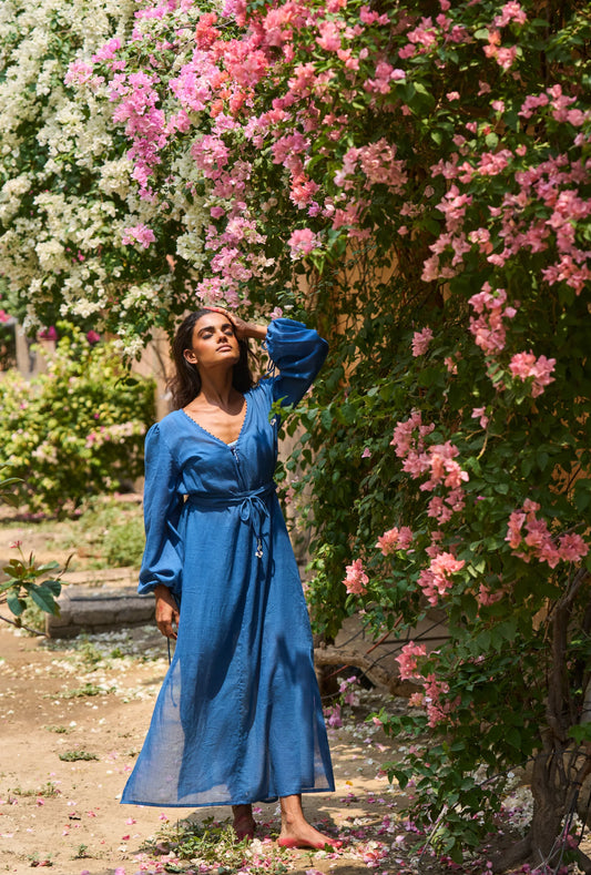 Roshni Dress | Mustard Cotton
