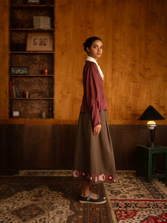 The Modern Victorian Blouse | Burgundy