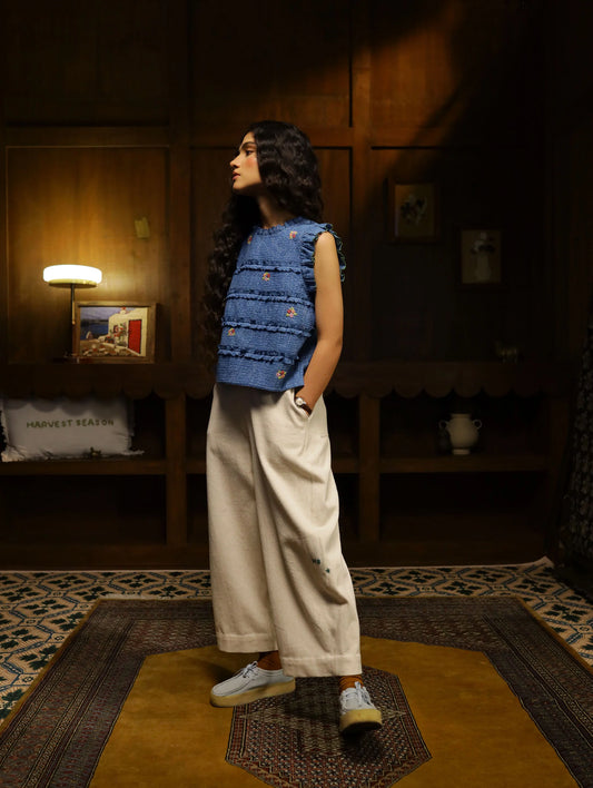 Kurf-Ruffle Top | Blue