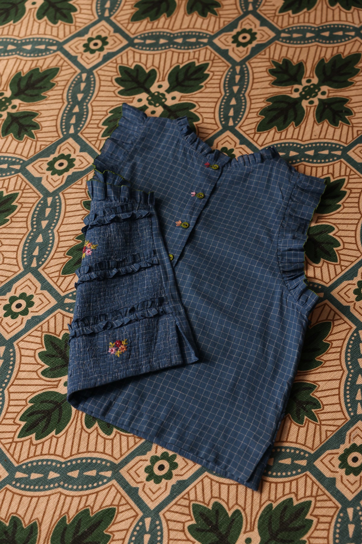 Kurf-Ruffle Top | Blue