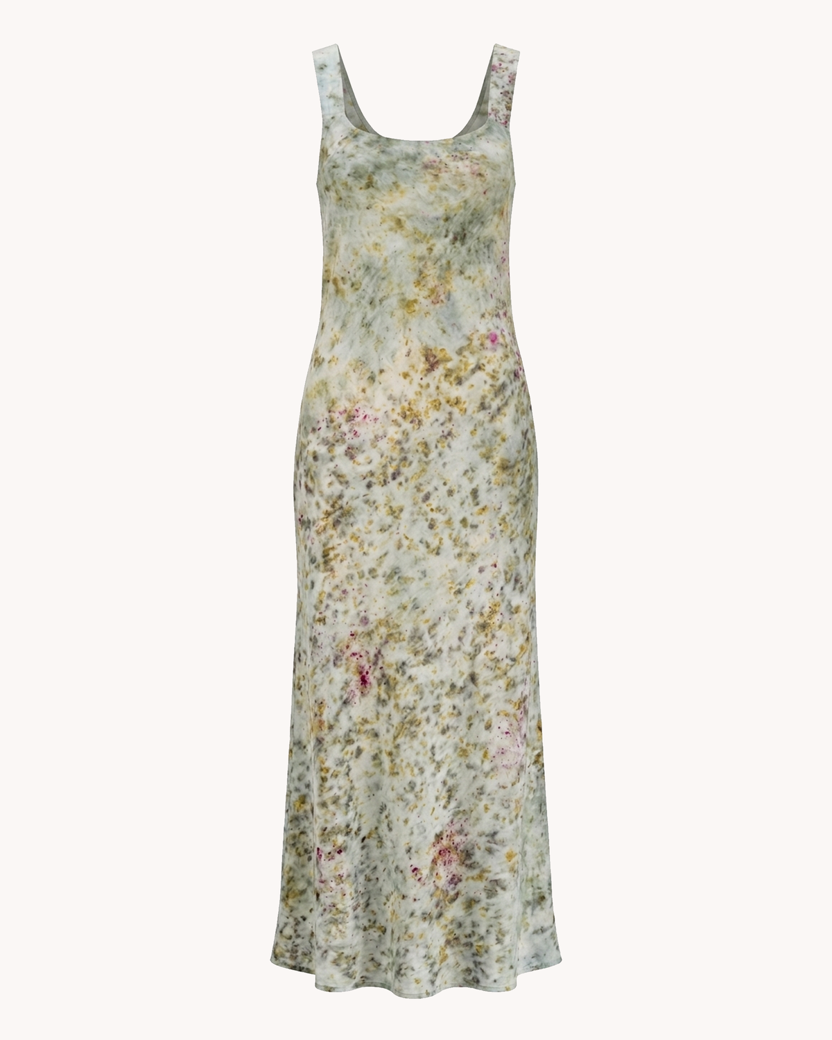 Chami Dress | Blue Eco Print Silk