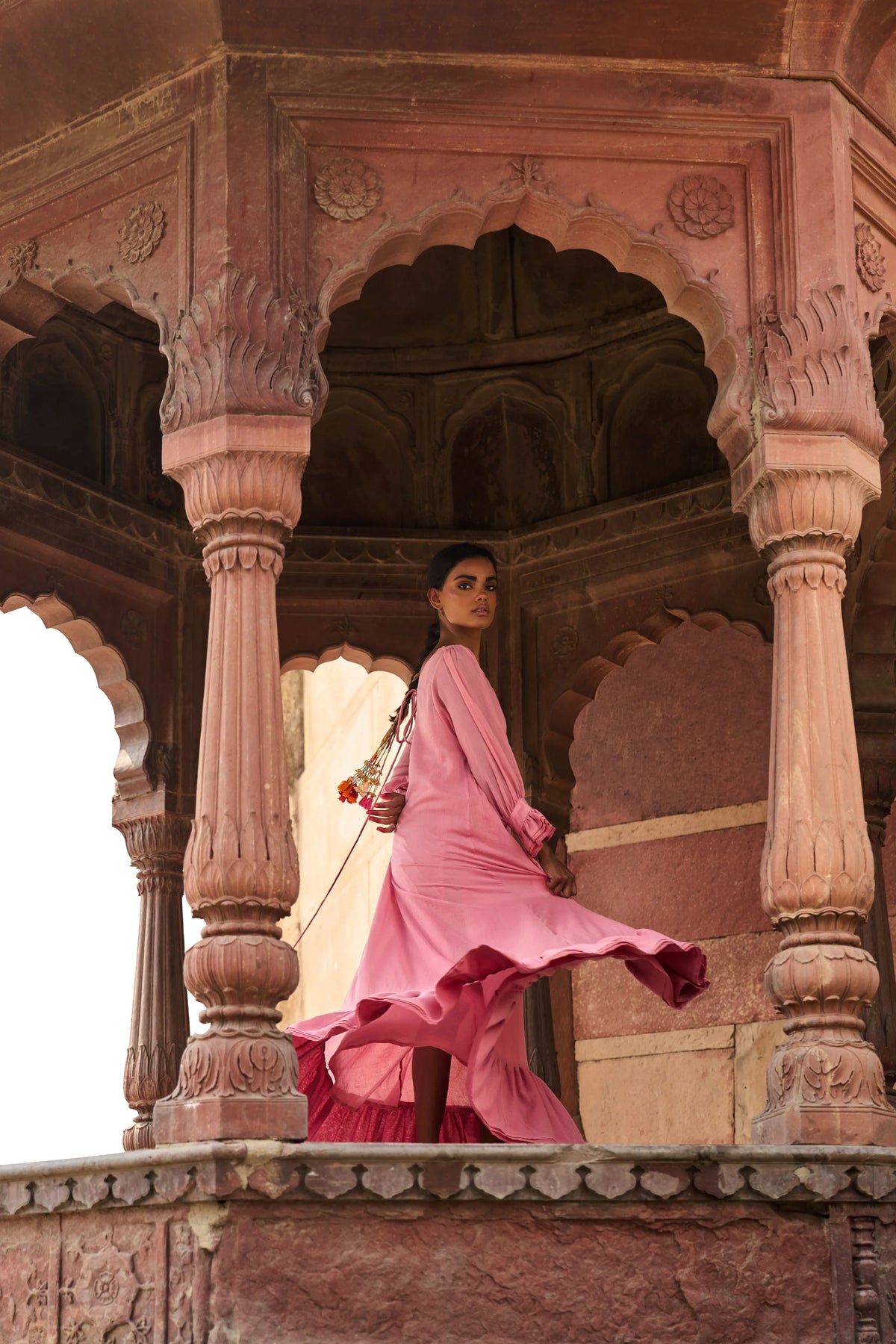 Jasmina Dress | Pink Cotton
