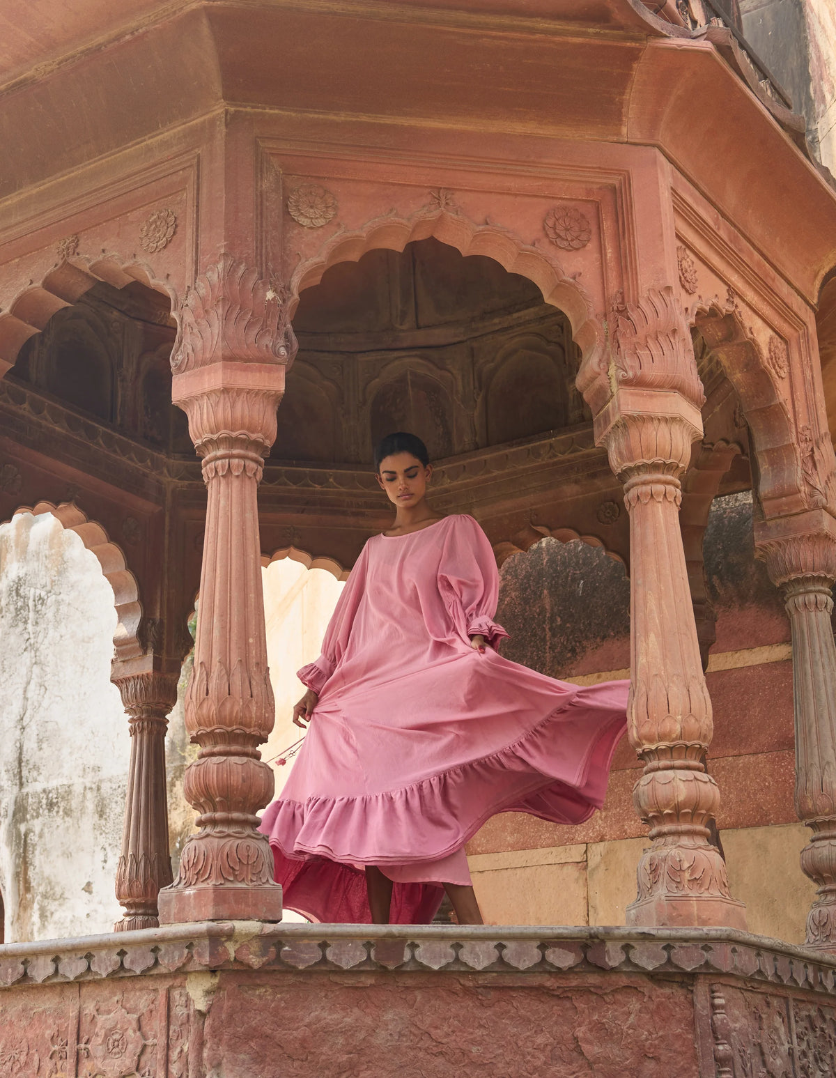 Jasmina Dress | Pink Cotton