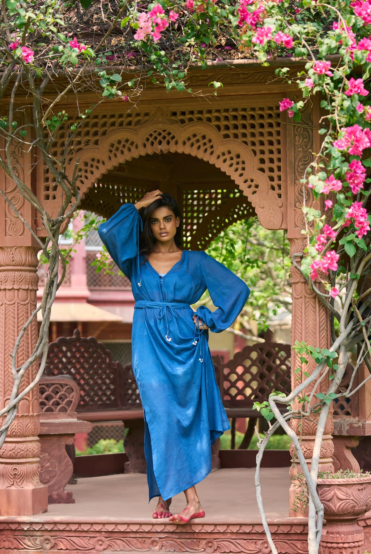Roshni Dress | Indigo Cotton