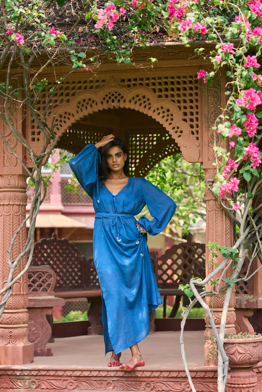 Roshni Dress | Indigo Cotton