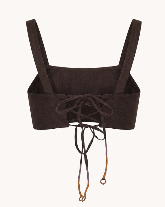 Kinvy Top | Aubergine Linen