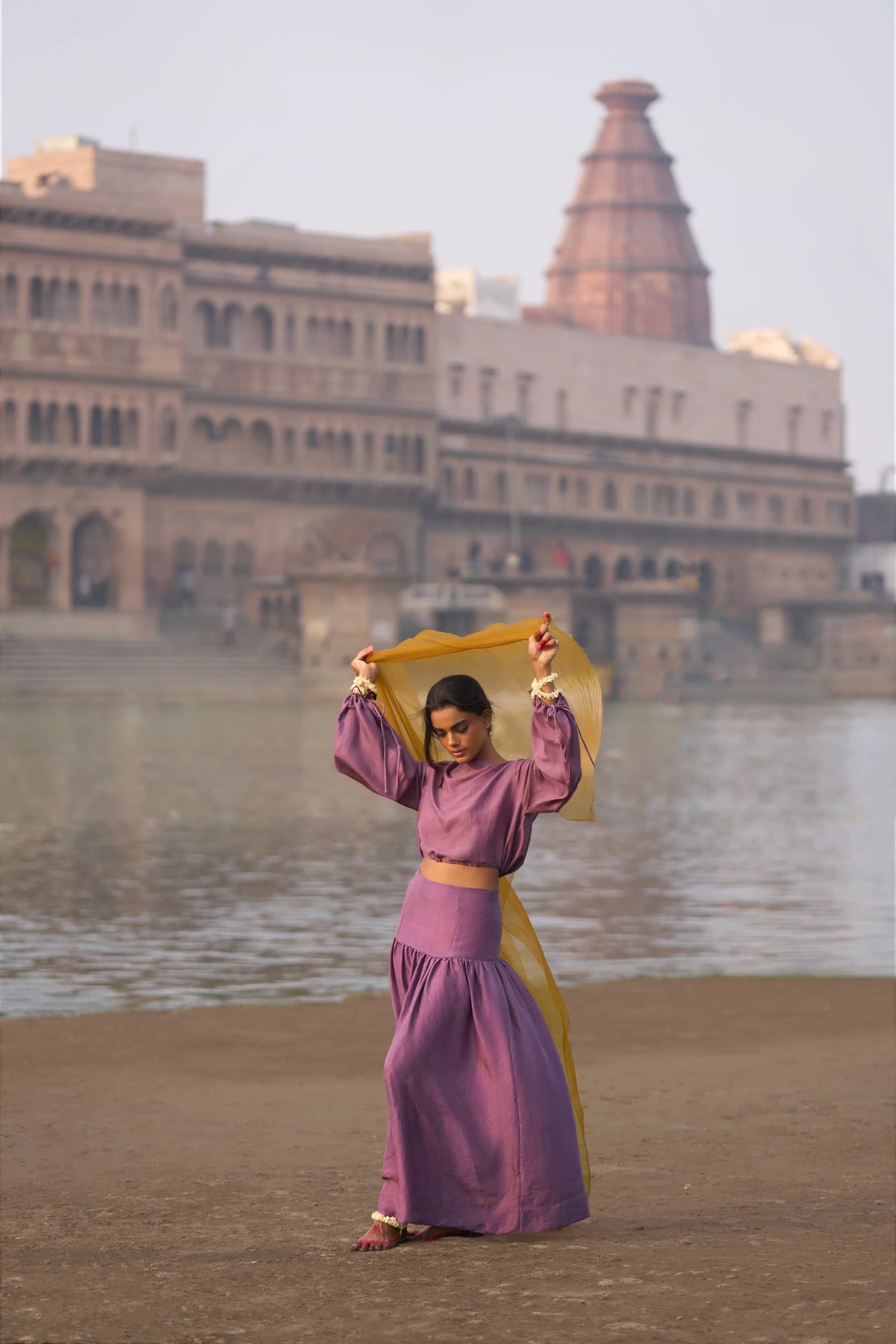 Sardori Blouse | Purple Silk
