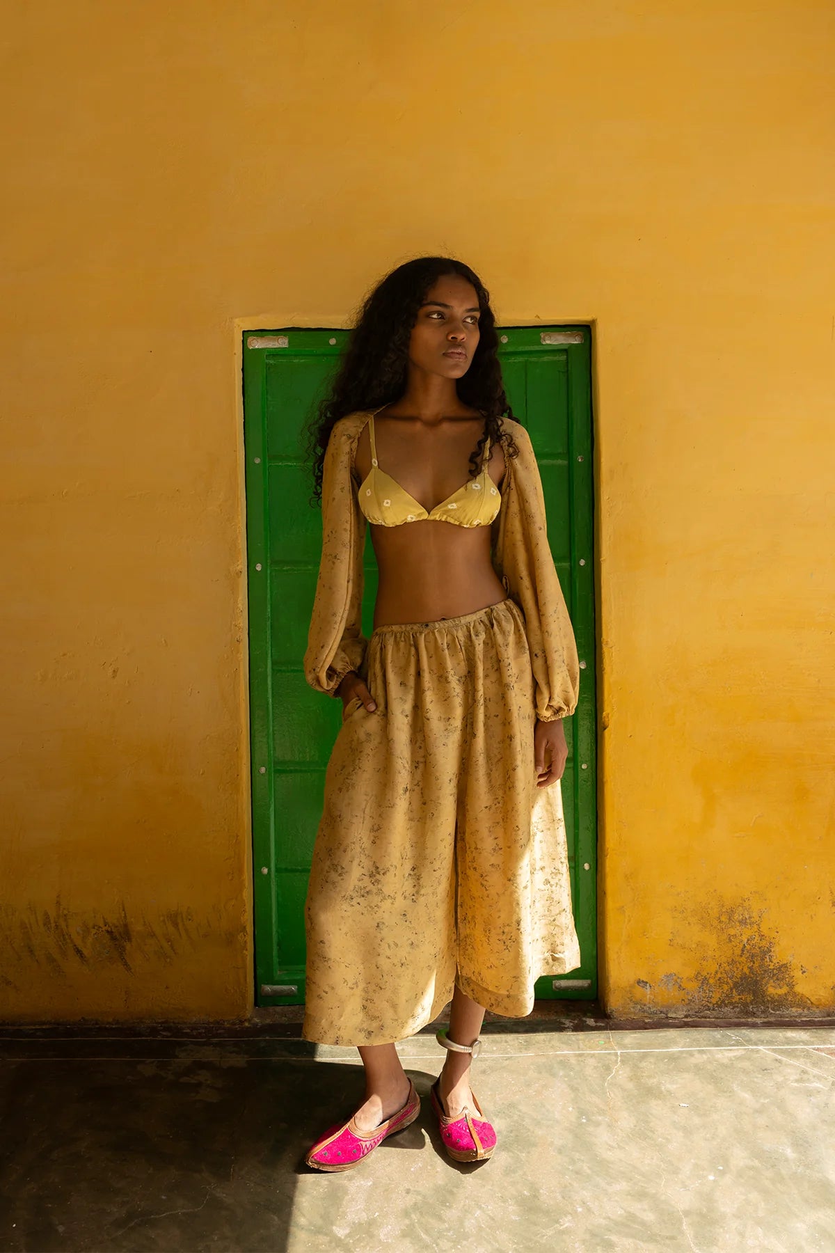 Dhoti Shorts | Indigo Silk
